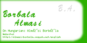 borbala almasi business card